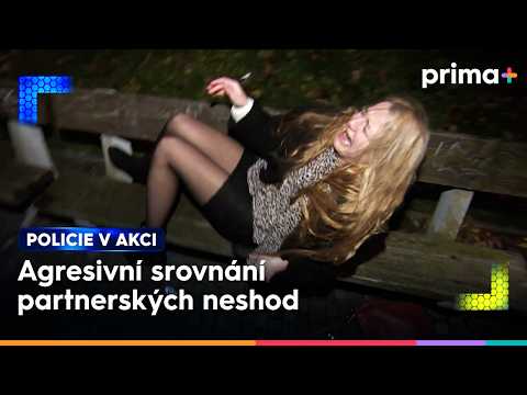 Partnerská žárlivá agresivní scéna na lavičce | Policie v akci