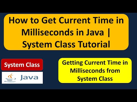 How To Get Current Time In Milliseconds In Java System Class Tutorial Java Tutorial