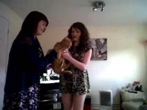 Emma holding Ginger to the tune of the Lion King.