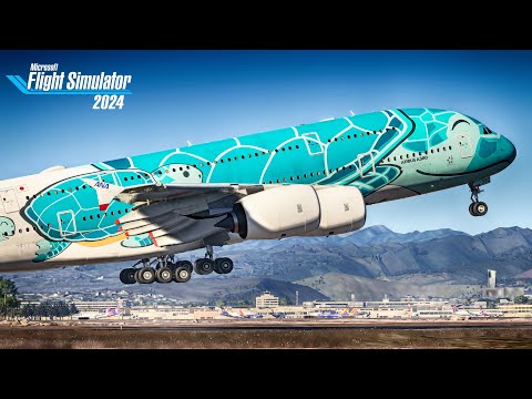 Honolulu to Tokyo Narita Full Flight | All Nippon Airways A380 | Flight Simulator 2024