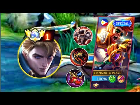 GREAT! WAR AXE IS BACK TO META! | SUN BUILD AND EMBLEM 2023 | MLBB