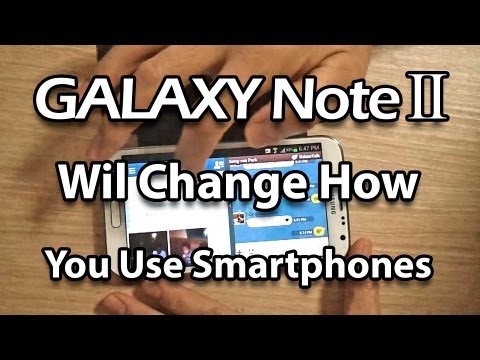 サムスンのギャラクシーノート2はスマートフォンの使い方を変える（マルチタスク、分割画面デモ (Samsung Galaxy Note 2 Will Change How You Use Smartphones (Multitasking, split screen demonstration))