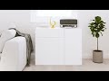 Credenza Bianca 88x30x70 cm in Legno Multistrato - Foto miniatura 7