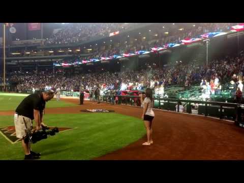 Jennifer Smestad - National Anthem 4/22 Dbacks vs Dodgers