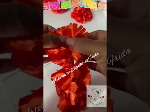 Flor de Cempasúchil con listón satinado #diademuertos  #cempasuchil #flordecempasucil