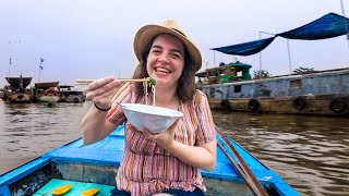 EXPLORING THE MEKONG DELTA'S BIGGEST FLOATING MARKET - We Ate Noodles On A Boat! (Vietnam Vlog 2019)