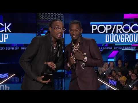Migos Wins Favorite Duo or Group - Pop/Rock Award - AMAs 2018