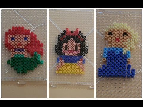 Princesses Disney en perles à repasser - Perler beads Hama DIY #1