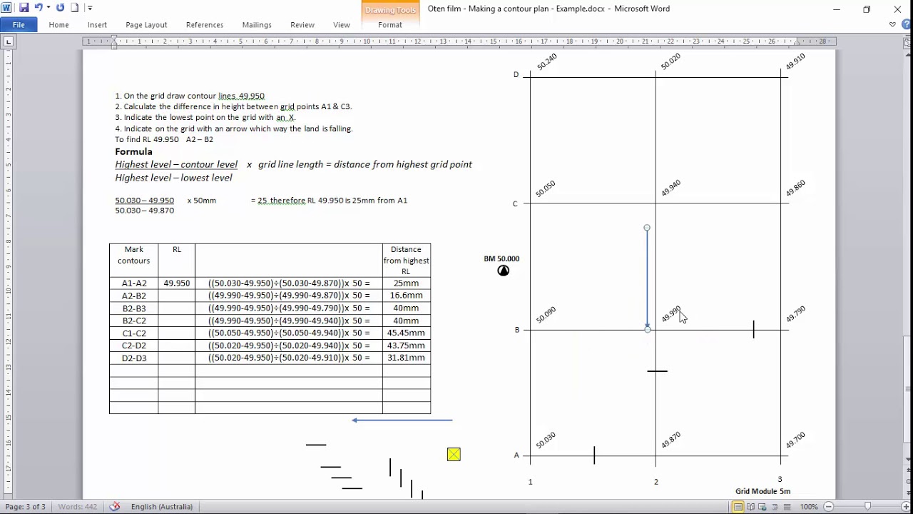 Part 2 mapping a contour line