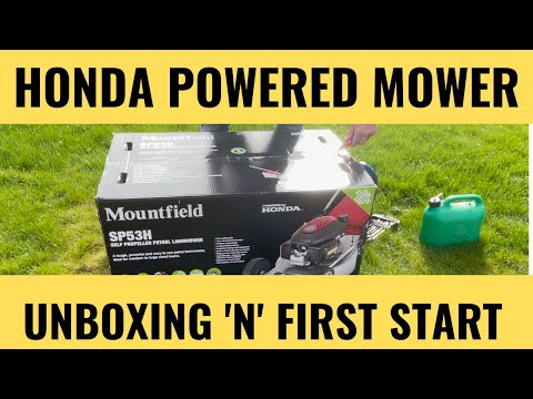 Mountfield SP53H Honda Powered Unboxing and First Start