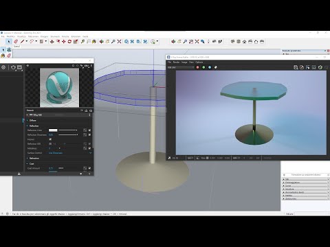 Videocorso VRAY Sketchup - 11 - Materiali, Colore, Riflessione, Lucentezza, Ruvidità, Trasparenza