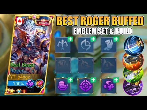 BEST ROGER BUFFED EMBLEM SET & BUILD 🔥 | ROGER BEST BUILD 2022 | MLBB