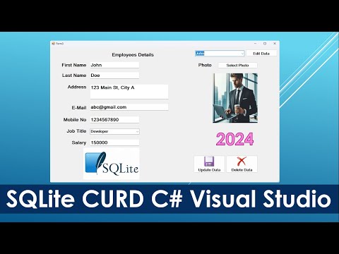 Sqlite Curd C Sqlite Insert Update Delete Data Source Code Visual Studio 2024