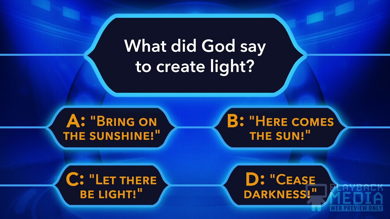 Creation Bible Trivia Game for Kids