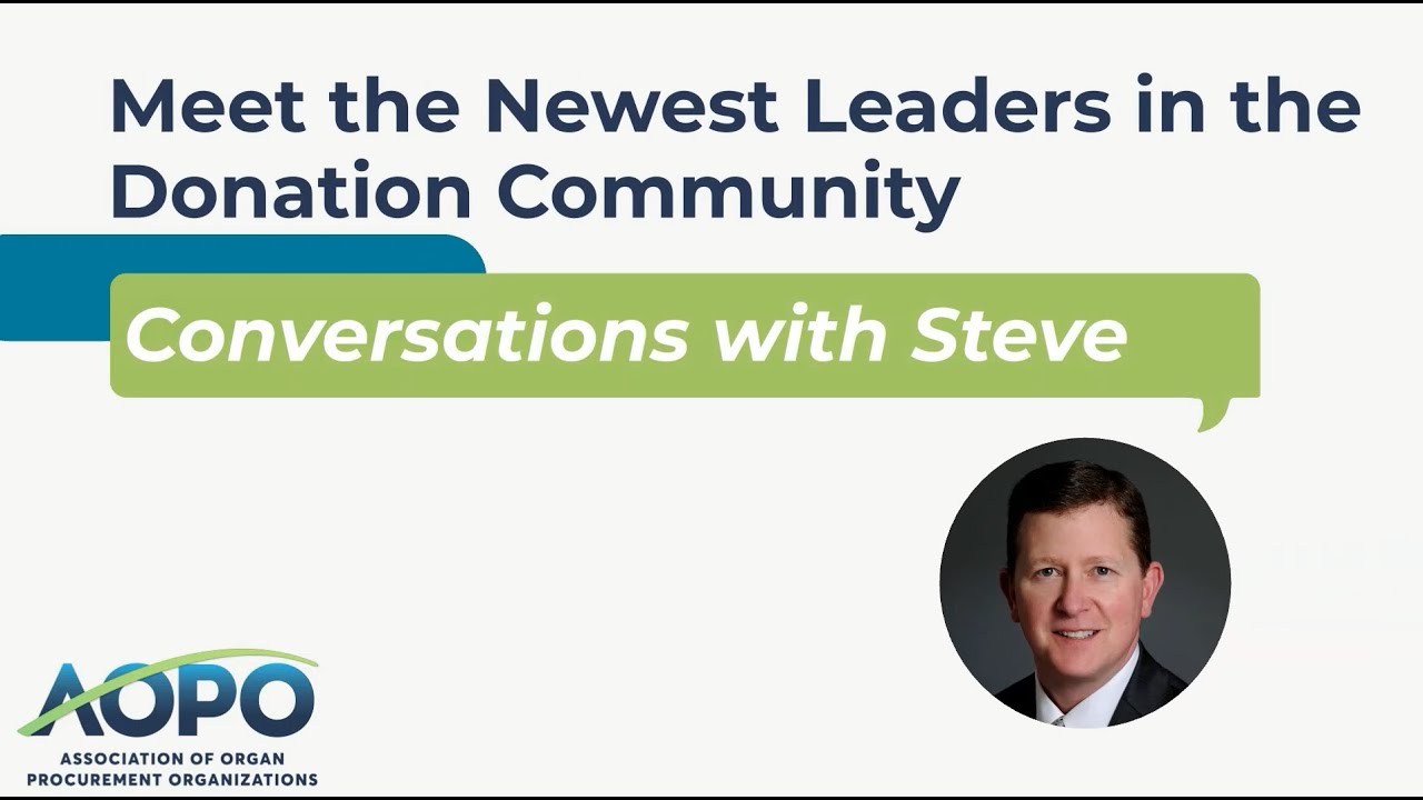 AOPO Speaks with Organ Donation Leader Mark Tudor at ARORA