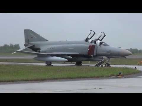 German Air Force F-4F Cartridge Start Engine Run @ Wittmund Phantom Pharewell Spottersday 28-06-2013