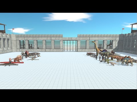 Infernal with Reptiles & Mosasaurus vs Mutant Primates with All Dinosaurs - Animal Revolt Battle