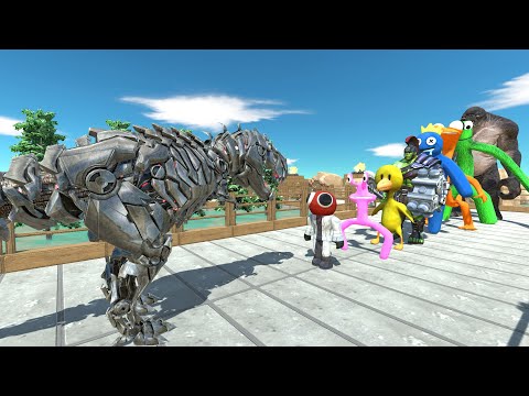 Tek Rex vs Cave Troll Deluxe PYRAMID DEATH RUN - Animal Revolt Battle Simulator