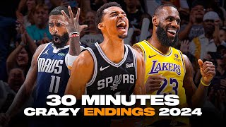30 Minutes of the CRAZIEST NBA Endings in 2024 Season 😱