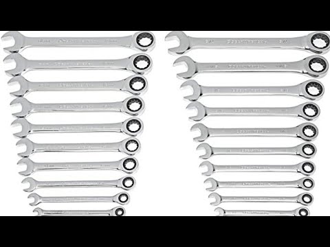 GEARWRENCH 20 Pc. Ratcheting Wrench Set, SAE/Metric - 35720
