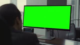 Roman Roy nervously looking at computer — Succession green screen template