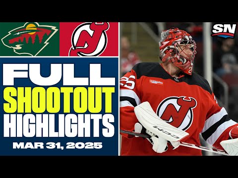 Minnesota Wild  at New Jersey Devils | FULL Shootout Highlights - March 31, 2025