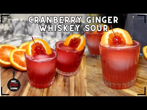 Cranberry Ginger Whiskey Sour Recipe | The PERFECT Holiday Cocktail Drink