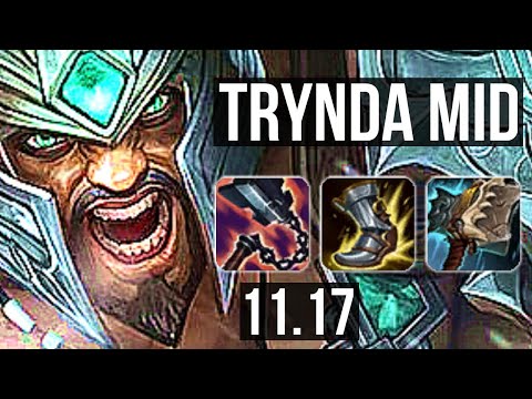 TRYNDAMERE vs GALIO (MID) | 5/0/5, 65% winrate | KR Grandmaster | v11.17