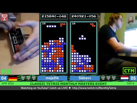 EUROPEAN SHOWDOWN! Moja Sidnev | Top 8 | Classic Tetris Monthly MEGA MASTERS