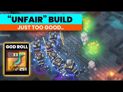 "UNFAIR" - NEW TOP Minecraft Dungeons Build using GOD-ROLL Chill Gale Knife