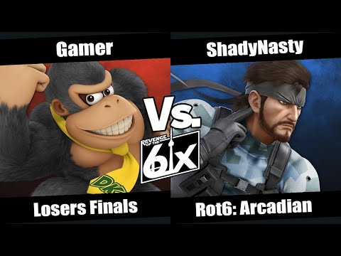 ROT6 Arcadian Losers Finals - Gamer (Donkey Kong) vs ShadyNasty (Snake) SSBU Singles
