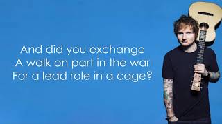 Ed Sheeran - Wish You Were Here (Lyrics)