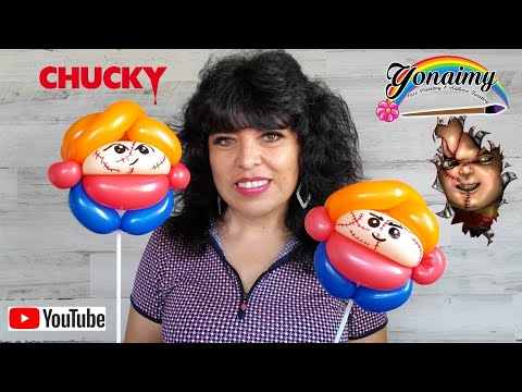 HOW TO  MAKE A CHUCKY  BALLOON CHIBI .-COMO HACER A CHUCKY CON GLOBOS 260 .