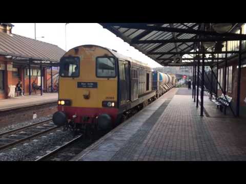 (HD) DRS class 20s 20303+20312 work RHTT though Barnsley on Grimsby to Bridlington