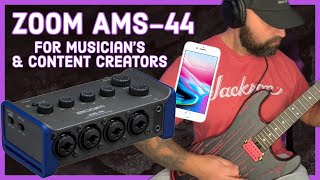 Video thumbnail for ZOOM AMS 44 INTERFACE FOR MUSIC AND CONTENT CREATORS & LEKATO K18 WITH EVH STEALTH by Ninecore Neil