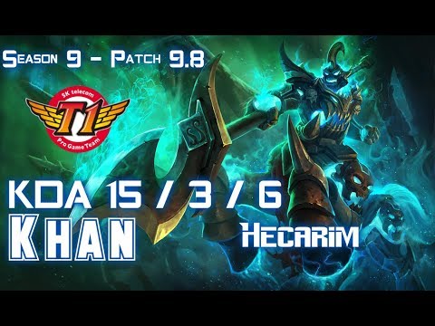SKT T1 Khan HECARIM vs JAX Top - Patch 9.8 KR Ranked
