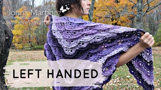 LEFT HANDED | Fluffy Meringue Shawl | How to crochet