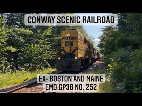 Conway Scenic Railroad GP38 no. 252 in Glen, NH (Lots of K5 action!)