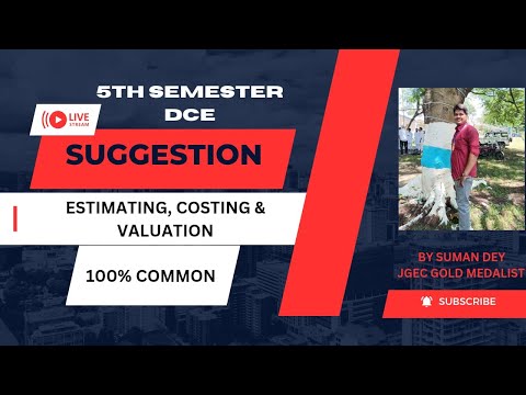 SUGGESTION  OF ESTIMATING,COSTING & VALUATION (CEPC 502) | WBSCTE | 5TH SEMESTER 2024 | 3RD YEAR
