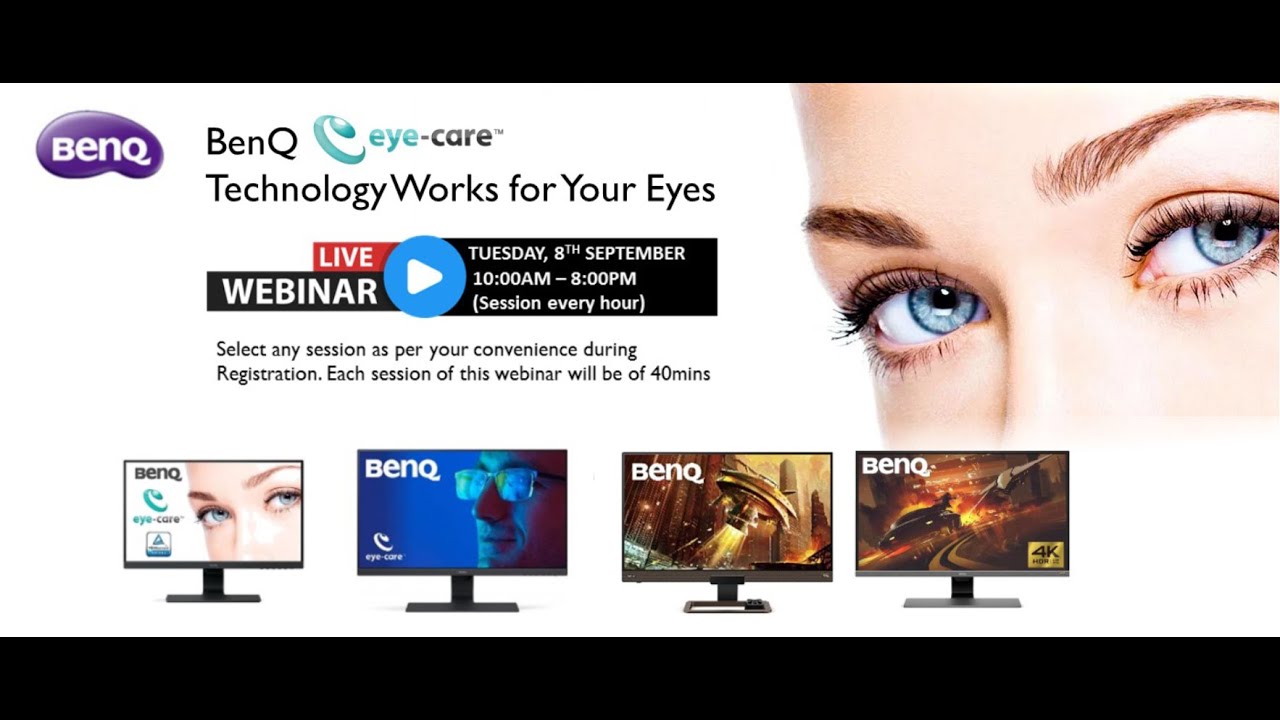 How to Combat Digital Eye Strain at Home & Work with BenQ Eye Care Monitors | Webinar | BenQ