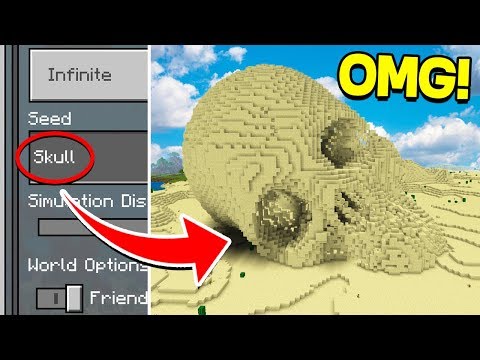 DO NOT Play This SCARY SEED in Minecraft Pocket Edition (HAUNTED SKULL SEED)