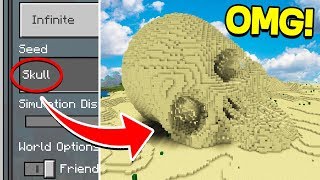 DO NOT Play This SCARY SEED in Minecraft Pocket Edition (HAUNTED SKULL SEED)