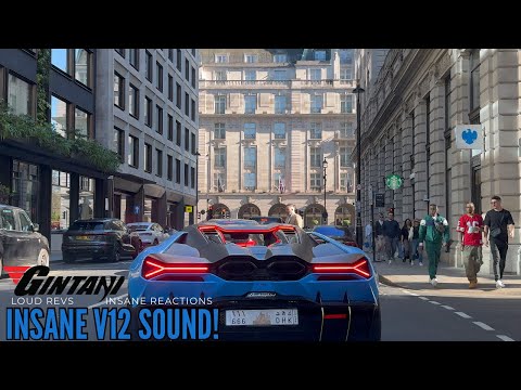 GINTANI AUSPUFF LAMBORGHINI REVUELTO WIRD IN LONDON WILD! *BRUTALE BESCHLEUNIGUNG + MASSENREAKTIO...