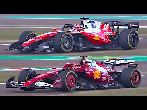 2026 Ferrari SF-26 vs. 2025 Ferrari SF-25 F1 cars Comparison (Raw Sounds) feat. Hamilton & Leclerc