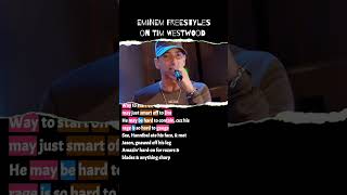 Eminem freestyling on Tim Westwood | Rhymes Highlighted