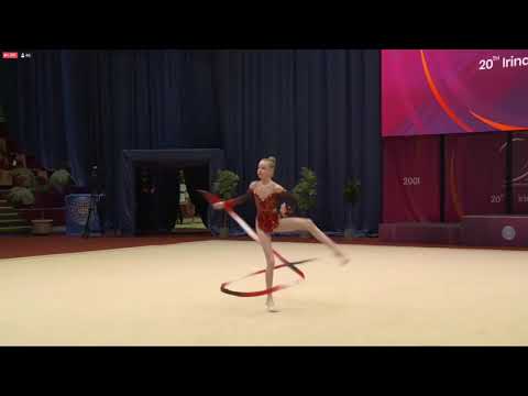 Viktoria Georgieva, BUL, junior, ribbon, Irina Deleanu Cup 2021 AA - 15,750