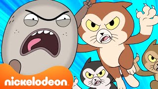 Rock vs. Lou's Cat Ninjas! | Rock Paper Scissors | Nicktoons