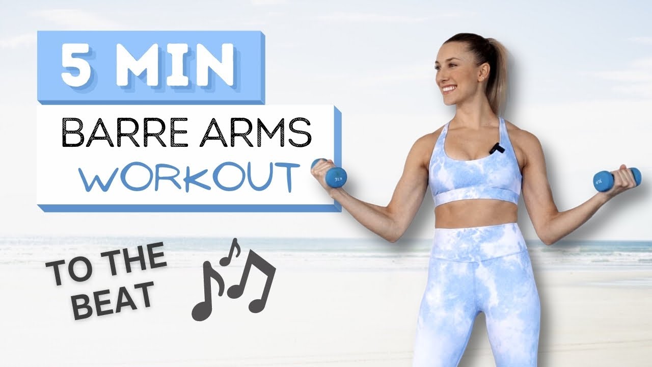 5 min BARRE ARMS WORKOUT to the Beat ♫ | Toned Arms | Light Dumbbells - YouTube