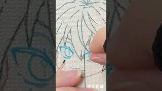 葛葉君刺繍しました