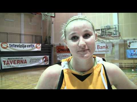 www.iwbl.org: Monika Bosilj nakon utakmice ŽKK Celje - ŽKK Jedinstvo Bijelo Polje (15.01. 2011)